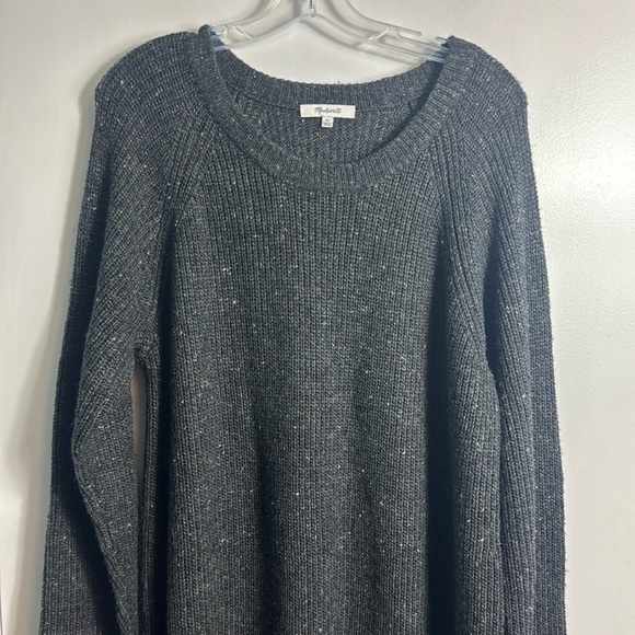 Madewell Curved-Hem Sweater Dress Gray Wool Blend Size XL Minimalist - Picture 6 of 14
